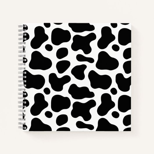 学校にまた戻ろう l 黒と白のヒョウ柄 ノートブック (正面)