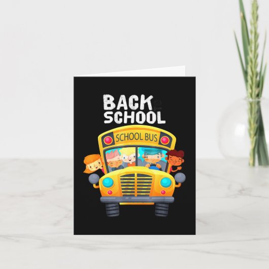 学校にようこそ 私は学校が好きだ 学校のバス カード (正面)