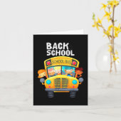 学校にようこそ 私は学校が好きだ 学校のバス カード (黄色い花)