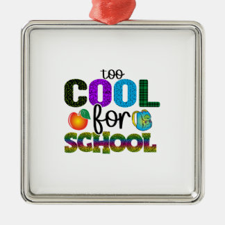 学校にカッコいい行き過ぎる メタルオーナメント