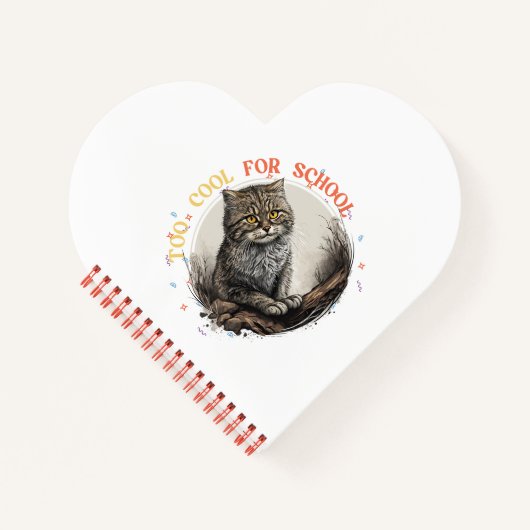 学校にクール行き過ぎる | スパイラおもしろいル手帳 ノートブック (正面)