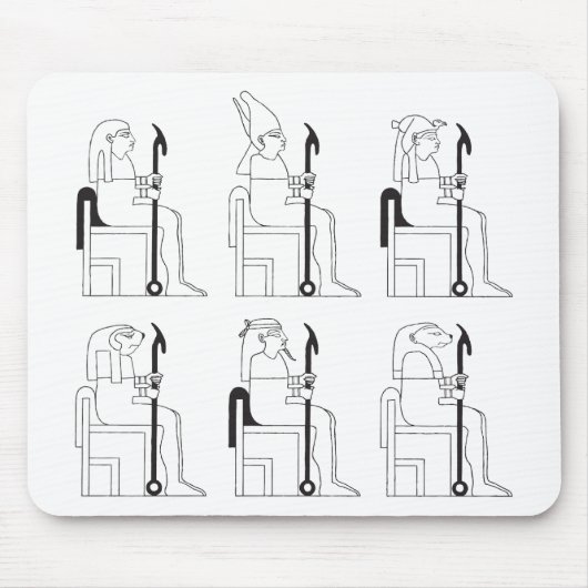 学校にファラオとエジプトの神々 マウスパッド (正面)