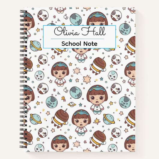 学校に宇宙を！教師向けの宇宙バックトゥスクール用品 ノートブック (正面)