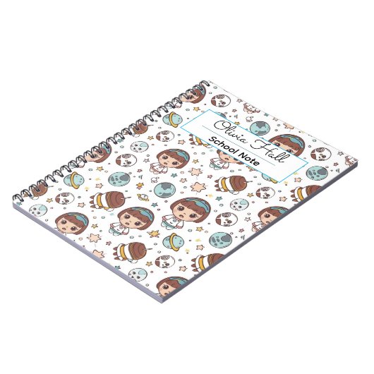 学校に宇宙を!教師向けの宇宙バックトゥスクール用品 ノートブック (左側)