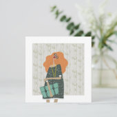 学校に帰ろう ファッショニスタ ファッション イラスト 招待状 (スタンド正面)