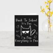 学校に戻るのは問題ない、私は大丈夫、すべては問題ない カード (黄色い花)