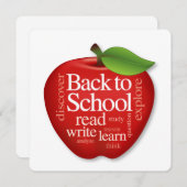 学校に戻るカードをカスタマイズする 招待状 (正面/裏面)