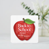 学校に戻るカードをカスタマイズする 招待状 (スタンド正面)