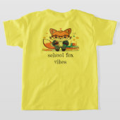 学校に戻るキツネ Tシャツ (レイダウン裏面)