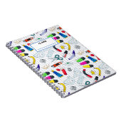 学校に戻るパターン 個別の名前 ノートブック (右側)