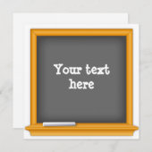 学校に戻るパーティーシャルボード招待状 (正面/裏面)