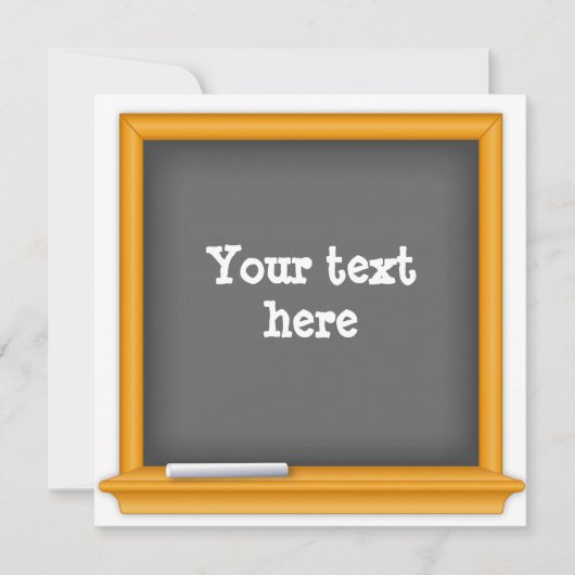 学校に戻るパーティーシャルボード招待状 (正面)