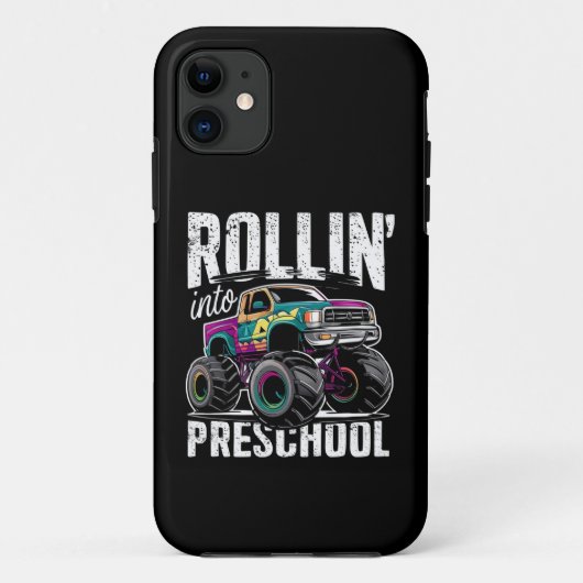 学校に戻るプリスクールのモンスタートラックにローリン Case-Mate iPhoneケース (裏面)