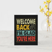 学校に戻る先生へ ようこそ お帰りなさい カード (黄色い花)