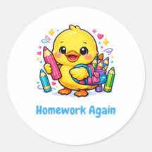 学校に戻る かわいいひよこ 面白いステッカー ギフト