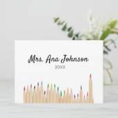 学校に戻る 色鉛筆 名前 クラス 年度 招待状 (スタンド正面)