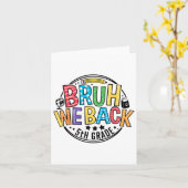 学校に戻ろうぜ！5年生最初の日 カード (黄色い花)