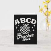 学校に戻ろう 正面と背面 ABCD 先生 カード (黄色い花)