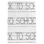 学校に最適な罫線ノートスタイルの先生 ミディアムペーパーバッグ (裏面)