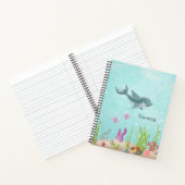 学校に楽しく通おう！かわいいイルカのカラフルな子供向け ノートブック (内部)