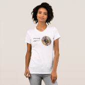 学校に行く途中の可愛いネズミの女カスタム子 Tシャツ (正面フル)