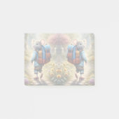 学校に行く途中の可愛いネズミの少年 ポストイット (正面)