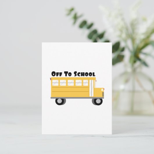 学校に行く ポストカード (スタンド正面)