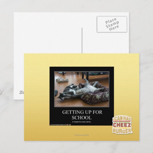 学校に行く ポストカード (正面/裏面)