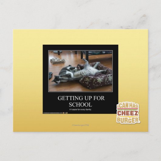 学校に行く ポストカード (正面)