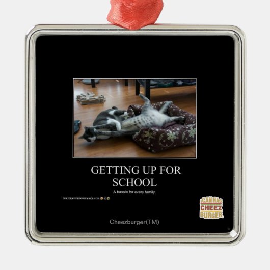 学校に行く メタルオーナメント (正面)