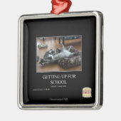 学校に行く メタルオーナメント (左)