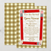 学校に通い始めるためのオープン・ハウスへの招待状 招待状 (正面/裏面)