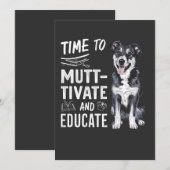 学校に通うペットたちを教育する時間だ 招待状 (正面/裏面)