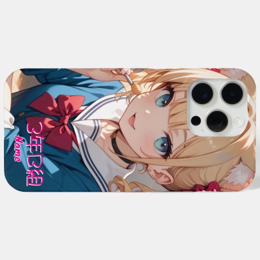 学校に通う猫耳娘 Case-Mate iPhoneケース (裏面 (横))