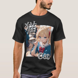 学校に通う猫耳娘 Tシャツ