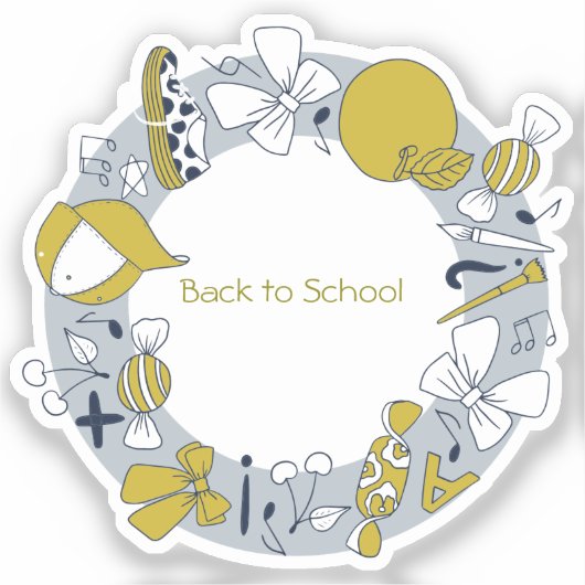 学校に連れて行こう!かわいい文房具ステッカー シール (正面)