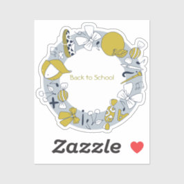 学校に連れて行こう - 可愛い小さなものステッカー シール