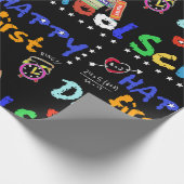 学校のかわいいギフトの展望の幸せな最初日 ラッピングペーパー (角)