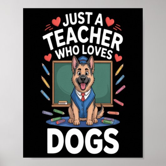学校のかわいい犬 ポスター (正面)