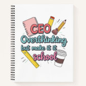 「学校のしきたりで大人のことを考えるCEO」 バ ノートブック (正面)