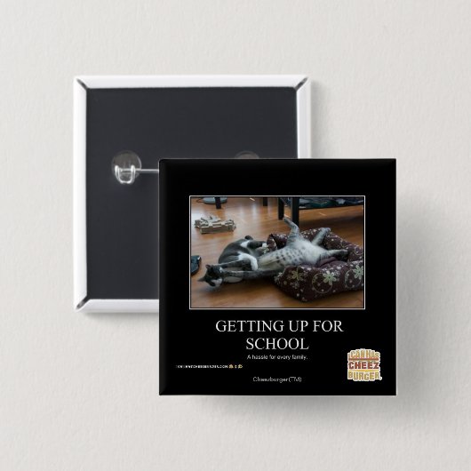 学校のために起きること 缶バッジ (正面&裏面)