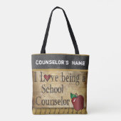 学校のカウンセラーになるのが大好き | DIY名 トートバッグ (裏面)