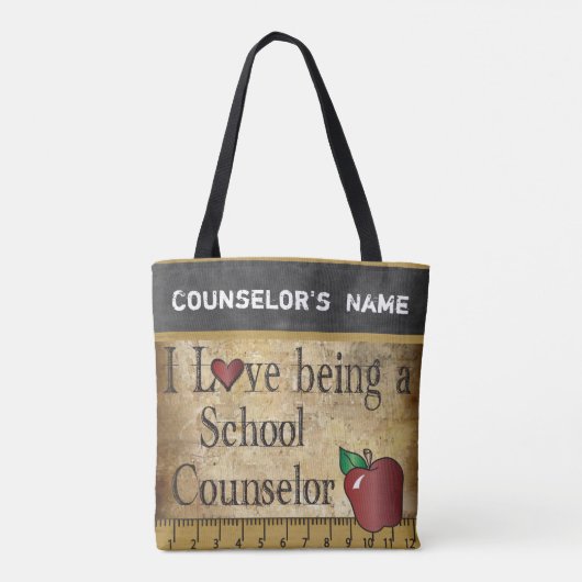 学校のカウンセラーになるのが大好き | DIY名 トートバッグ (裏面)