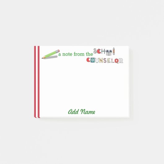 学校のカウンセラーによってカスタマイズ後it®ノート ポストイット (正面)