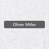 学校のキャンプ保育園のグレーの名前ラベル ラベル (デザイン2)