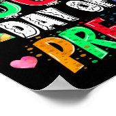 学校のギフトの100日目100日前K先生 ポスター (角)