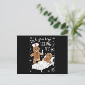 学校のクリスマスクッキーをアイシングしてみたナース シーズンポストカード (スタンド正面)