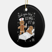 学校のクリスマスクッキーをアイシングしてみたナース セラミックオーナメント (左)