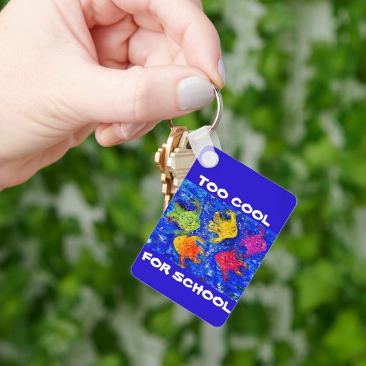 学校のクールキーチェーンに合う キーホルダー (手)