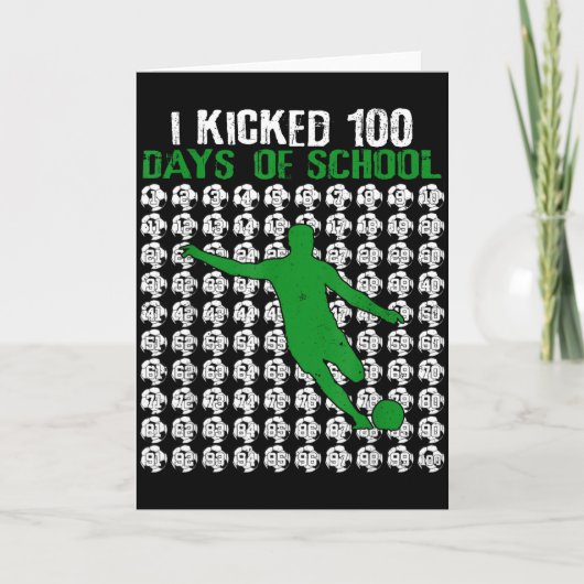 学校のサッカーを100日蹴った 100日目のスポーツ カード (正面)
